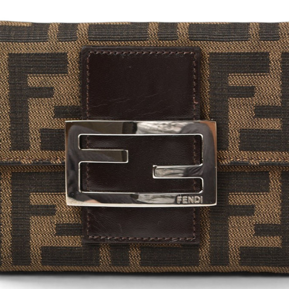 Fendi Bi-fold Wallet, FENDI ZUCCA Pattern, 8M0011, Brown